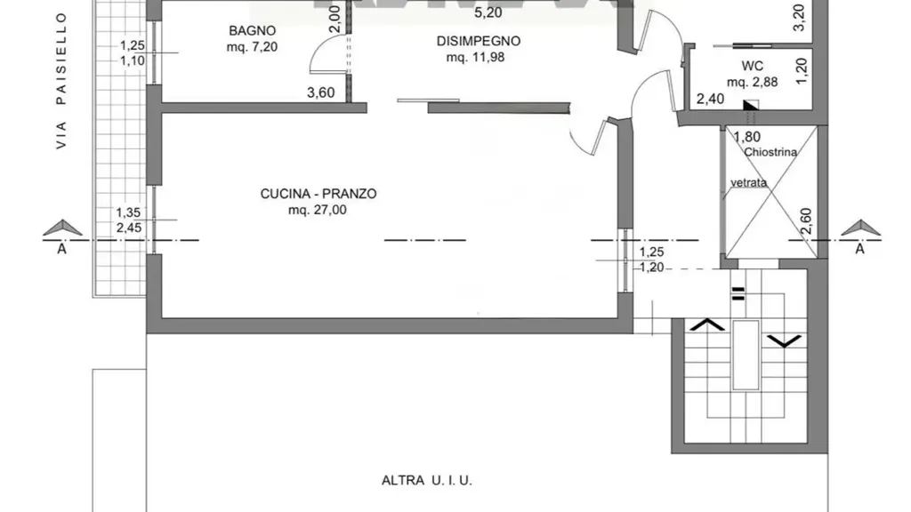Planimetria - Three-Bedroom Apartment with Balcony in Modugno