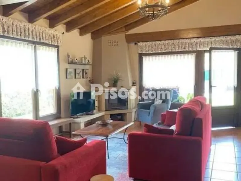 Living Room - Chalet with Picos de Europa Views in Arriondas