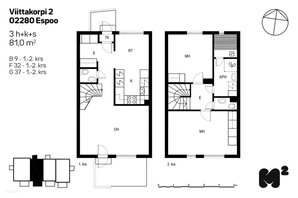 Plan - Modern Flat with Sauna in Nöykkiö, Espoo