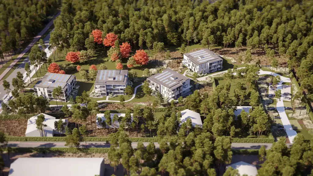 Vue aérienne - Villa-Appartements Luxueux dans un Domaine Vert à Vosselaar