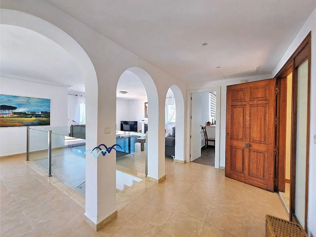 Living Room - Chalet with Pool and Sea View in Golf Area