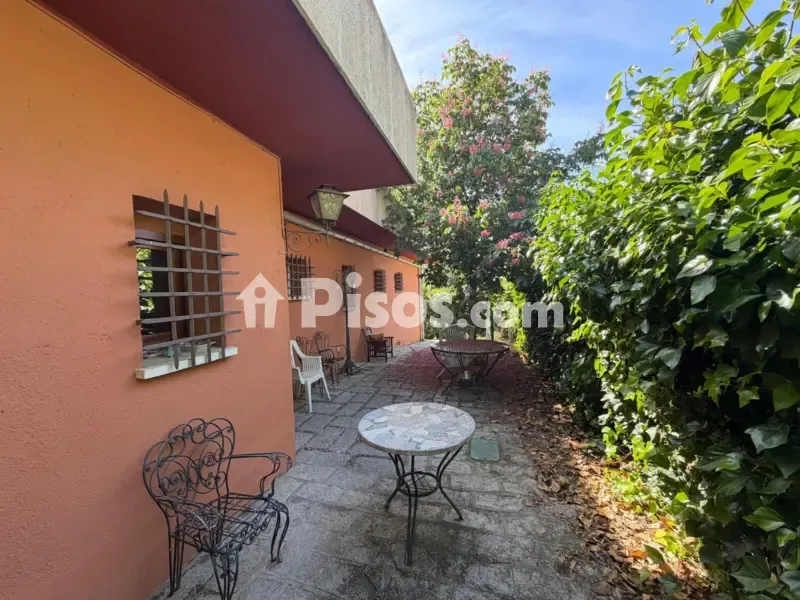 Terrace - Stone Chalet with Pool in Parquelagos