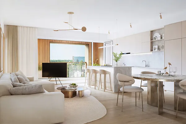 Living Room - Apartment with Sauna and Balcony in Kristiine