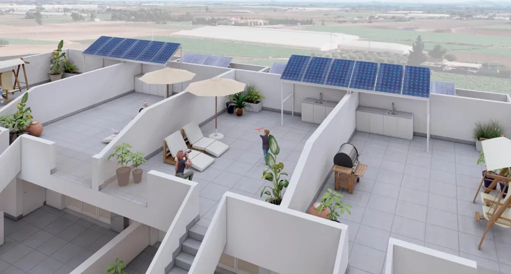 Vue aérienne - New Build Bungalow with Pool in Roldán
