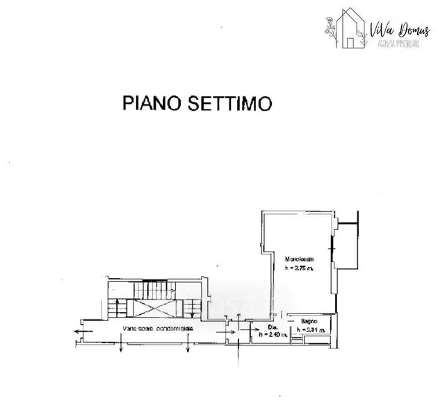 Plan - Modernised Studio with Terrace in La Spezia