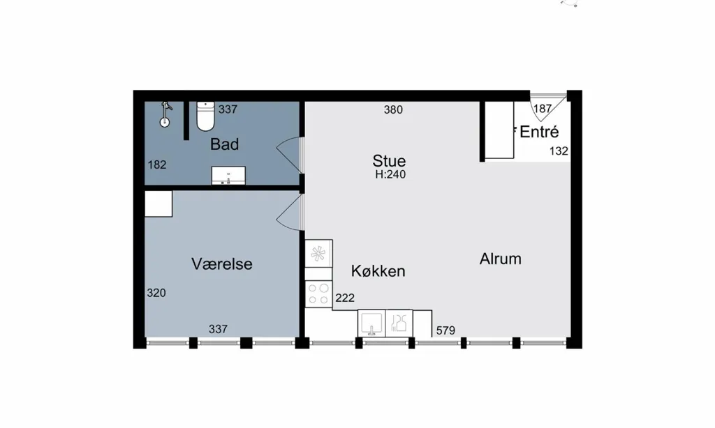 Plaan - Modern Flat with Open Plan in Næstved
