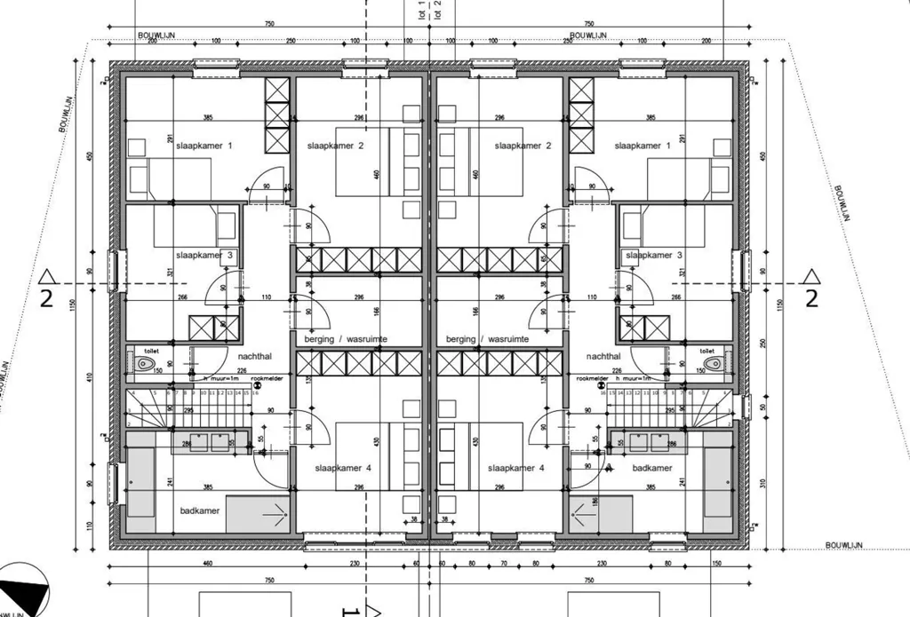 Plan - Nouvelle Maison Économe en Énergie avec 4 Chambres à Torhout