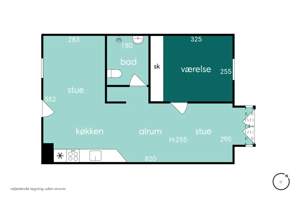 2-toaline maja asukohas Hejls