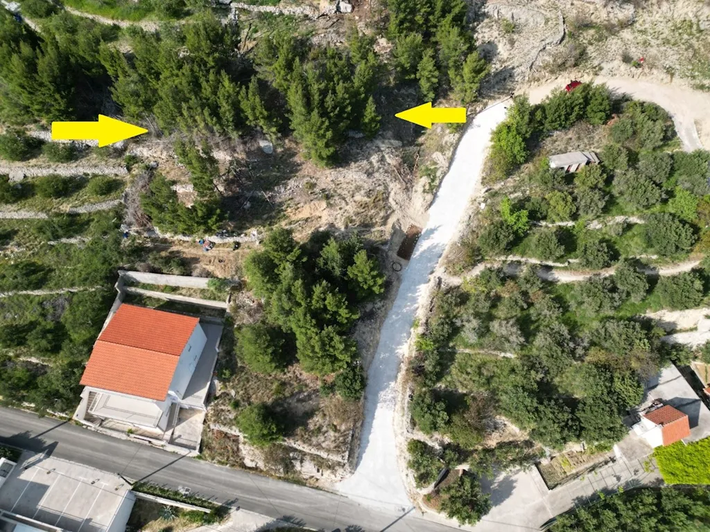 Vue aérienne - Building Plot with Sea View in Sumpetar