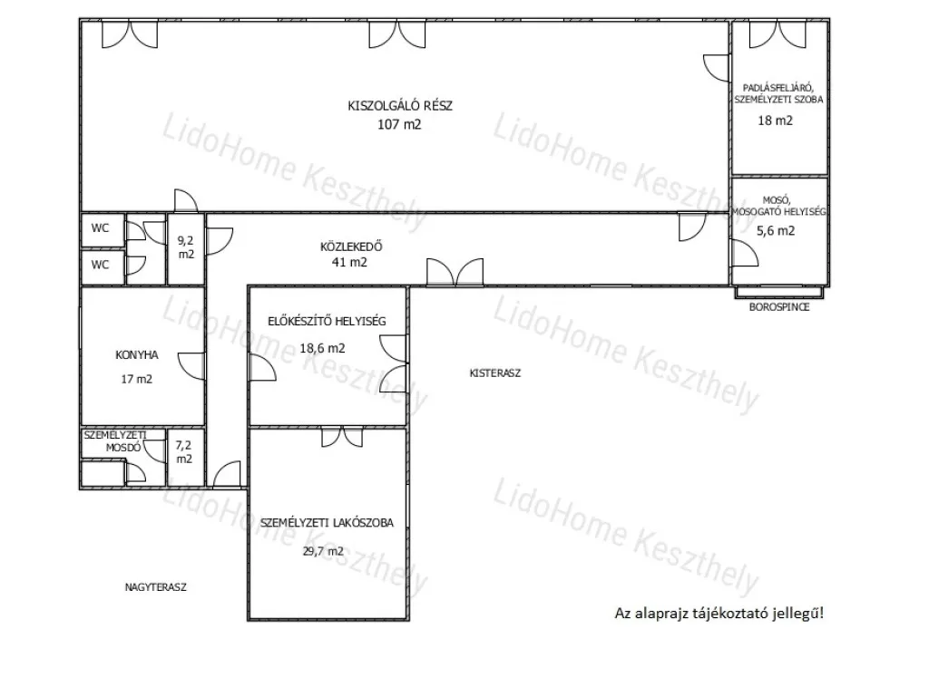 Floor Plan - Traditional Hungarian Restaurant in Kővágóörs