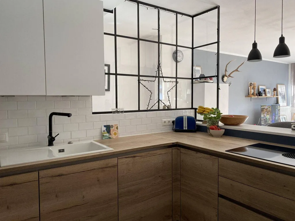 Köök - Modernised Apartment with Garden in Tirol