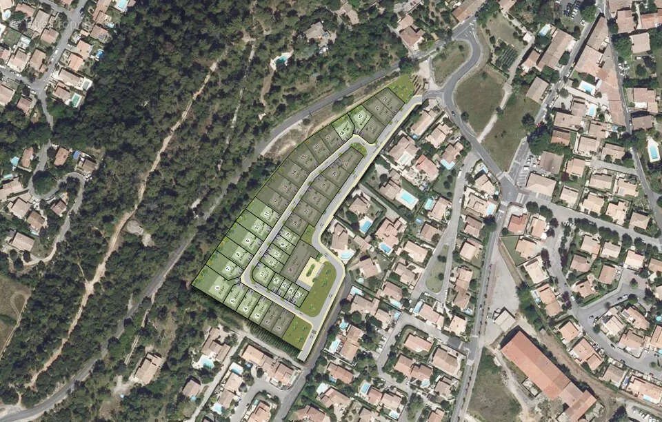 Vue aérienne - Terrain avec Jardin à Montarnaud
