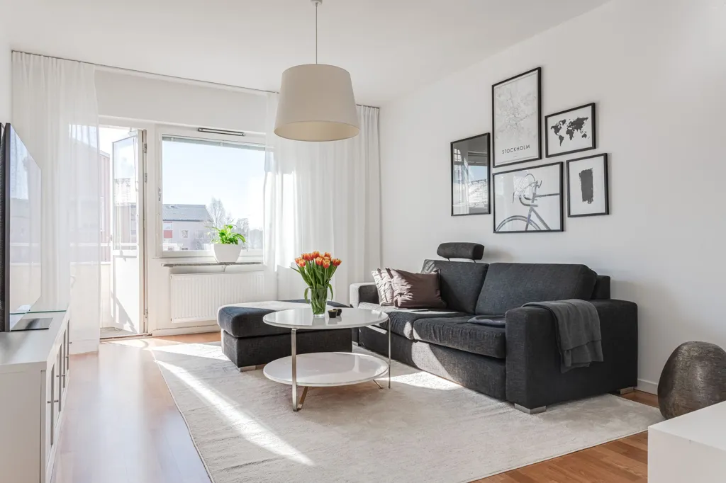 Séjour - Central Flat with Harbour View in Luleå