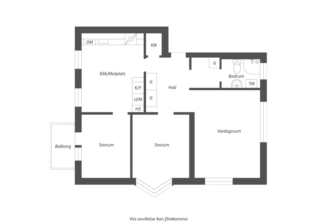 Plaan - Apartment with South-Facing Balcony in Borås