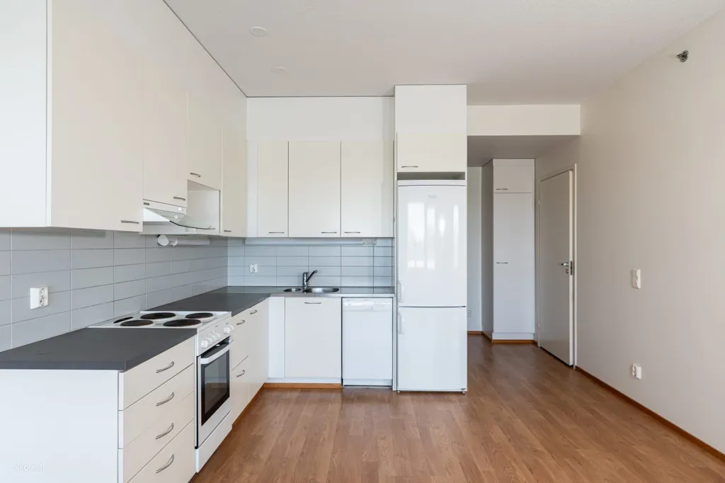 Köök - Top-Floor Flat with Private Sauna in Takahuhti