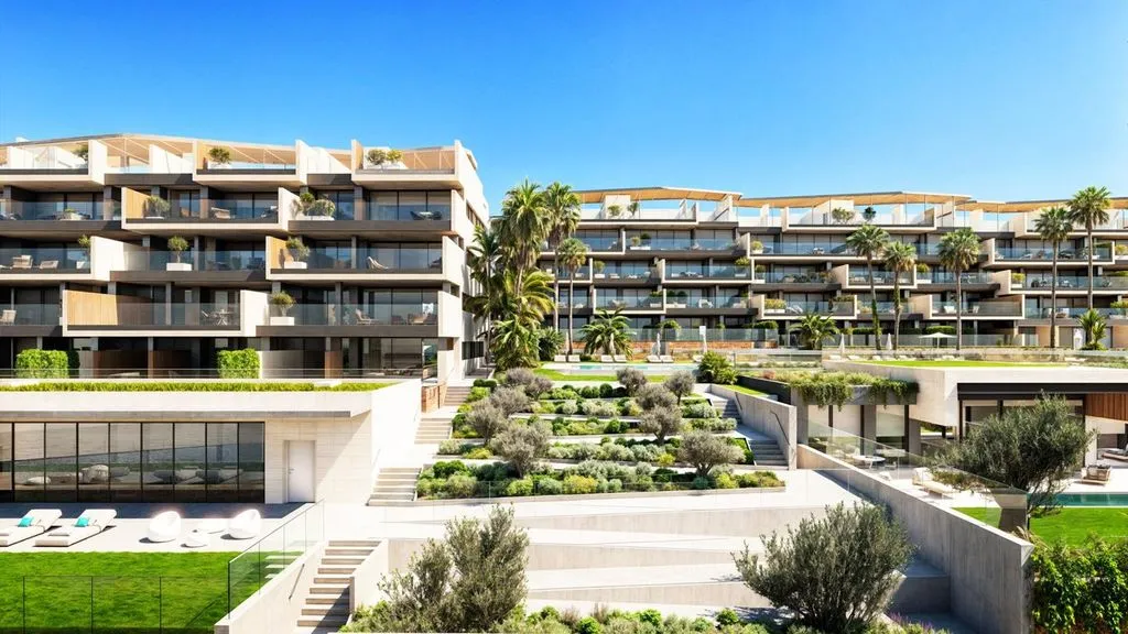 Vue aérienne - Beachfront Flat with Pool in Manilva