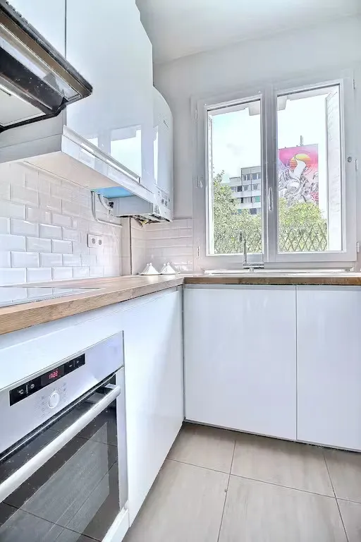 Köök - Furnished Flat with Washer on Boulevard Vincent Auriol