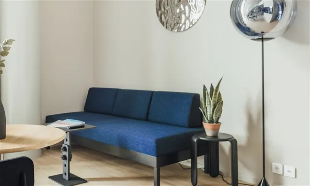 Living Room - Unique Two-Room Apartment with Balconies in Aarhus