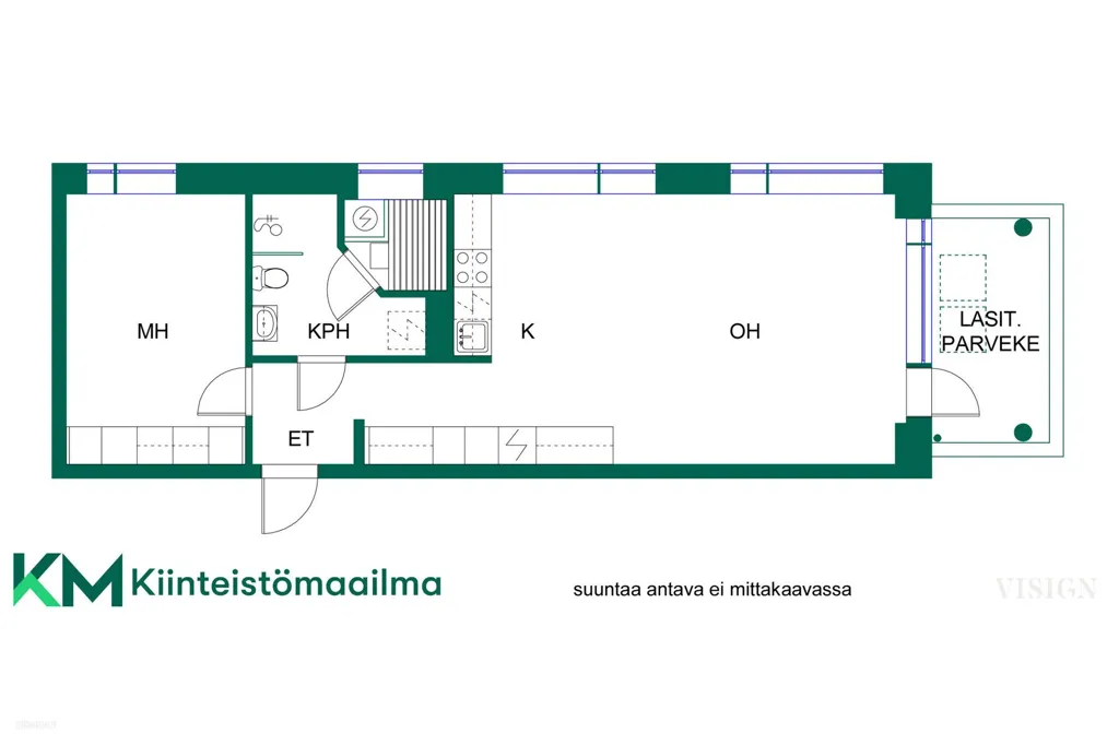 Plaan - Bright Apartment with Balcony in Espoo Centre