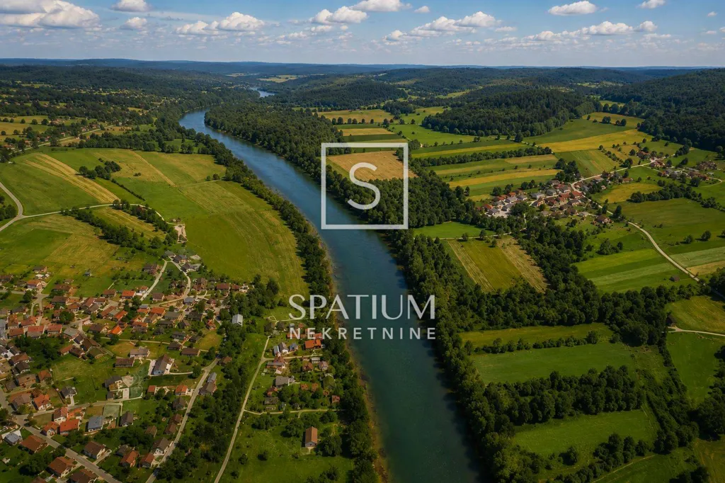 Õhuvaade - Restored Rustic House with River View in Bosiljevo