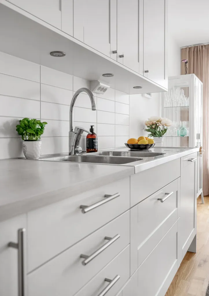 Köök - Modern Flat with Private Terrace in Sollentuna