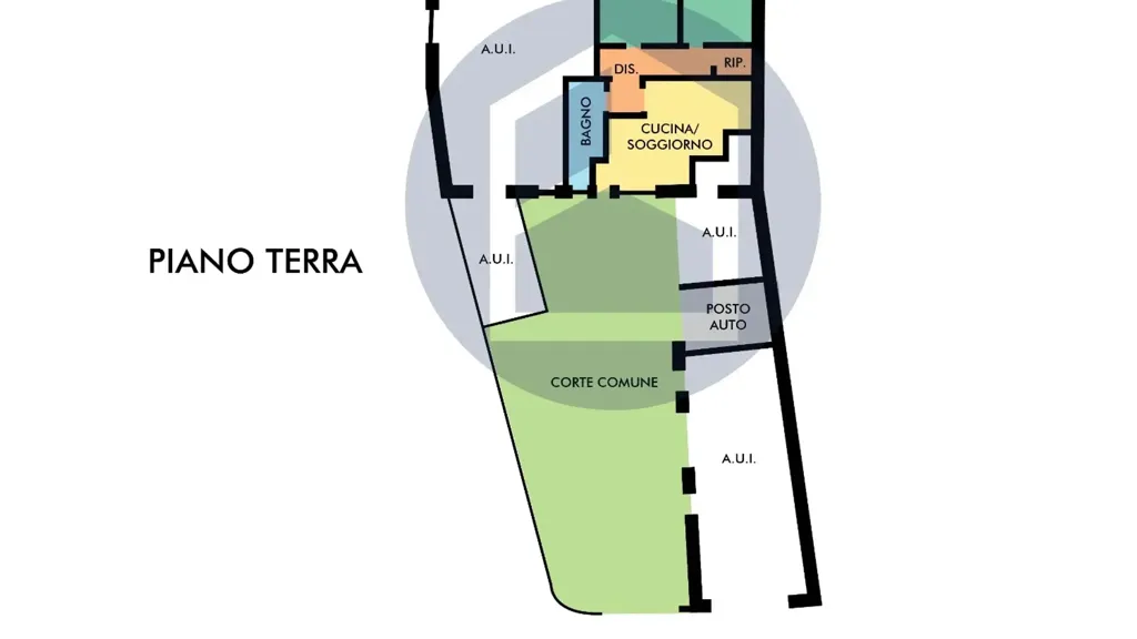 Plaan - Trilocals in Traditional Courtyard, Rovato