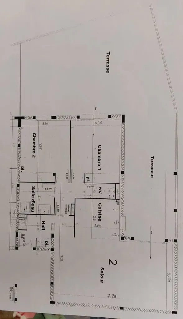 Planimetria - 3-Bed Apartment with South Terrace in Pyrénées-Orientales
