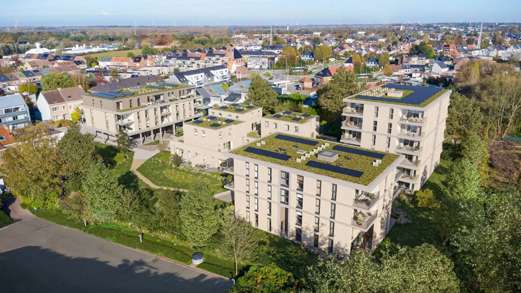 Vue aérienne - Appartement Neuf avec Terrasse à Schelle