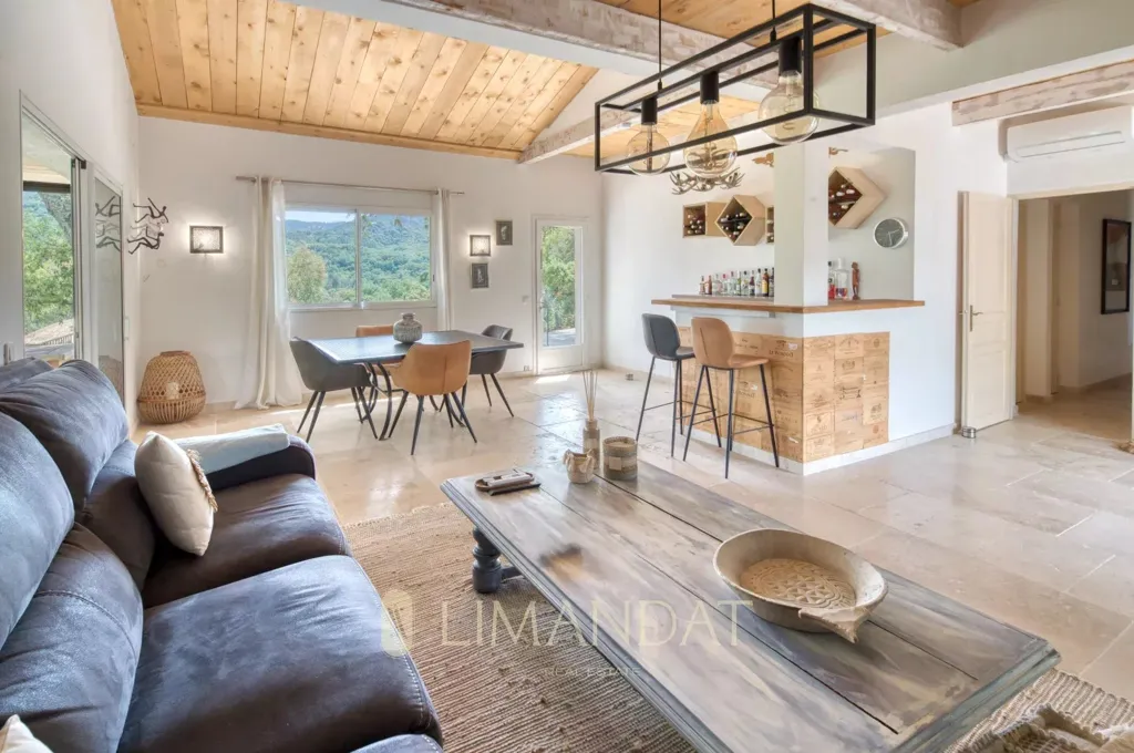 Living Room - Maison with Sea View in Les Adrets-De-L'Esterel