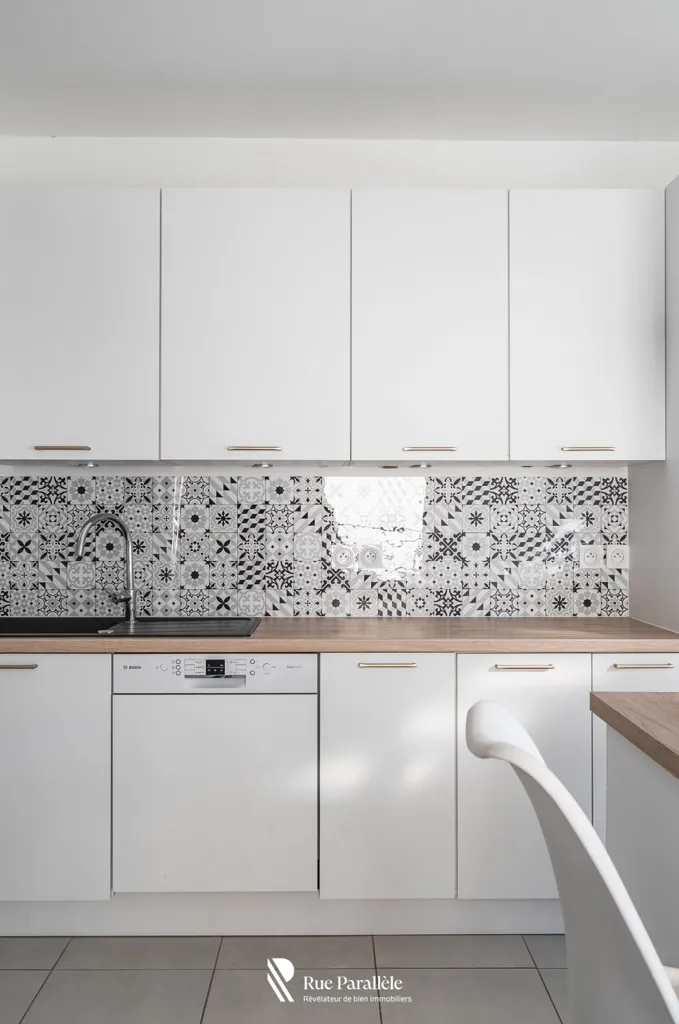 Küche - Penthouse Apartment with Terrace in Rumilly