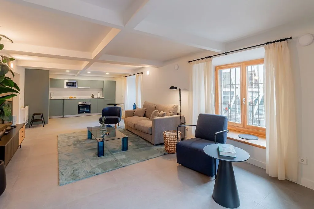 Séjour - Furnished Flat with Air Conditioning in Madrid