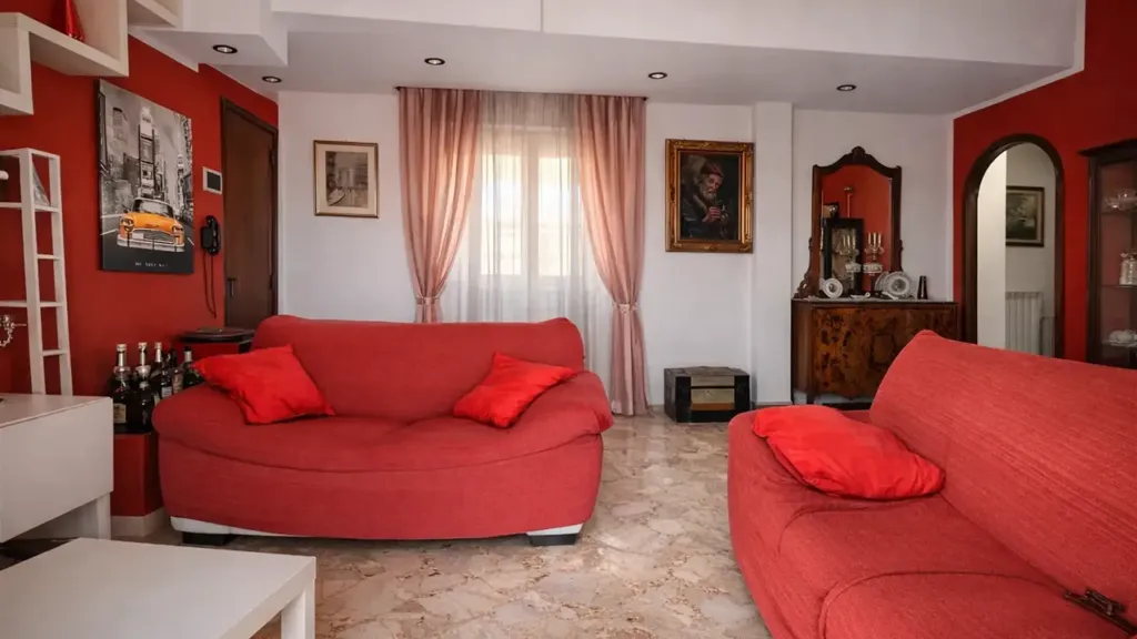 Living Room - 5-Room Apartment with Balcony in Palermo