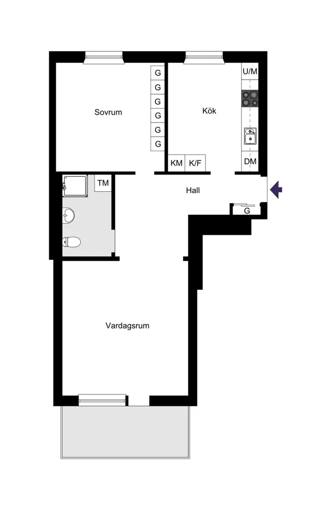 Plan - Apartment with Central Location in Höganäs