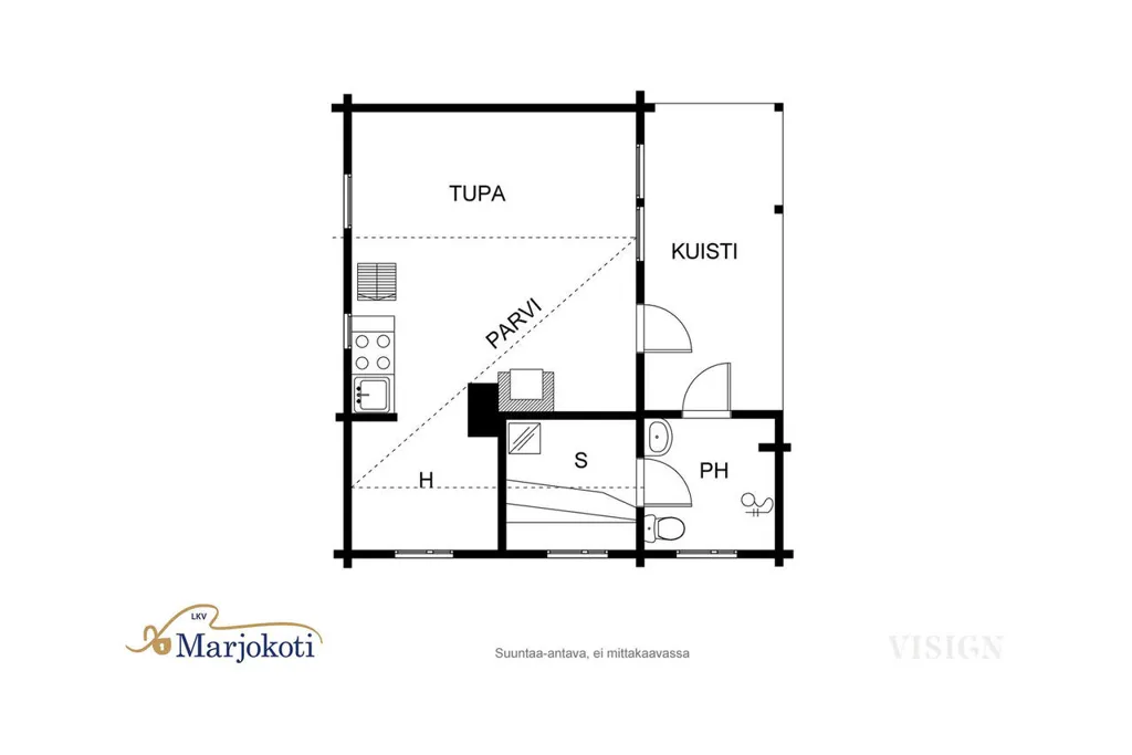 Plan - Modern Cabin with Sea View in Oitti