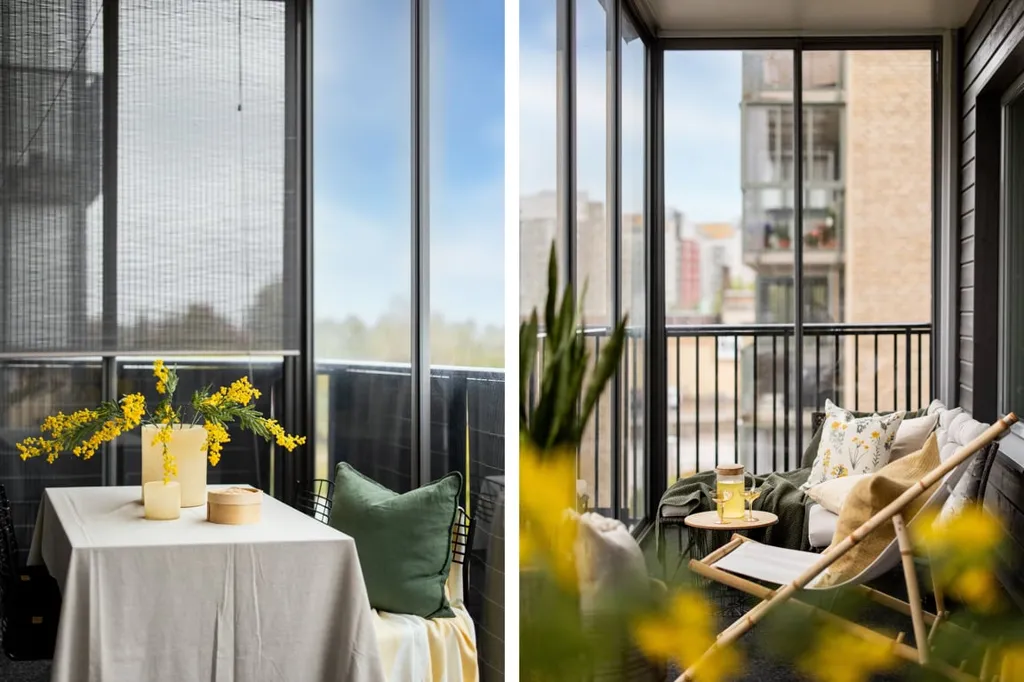 Balcon - Modern Flat with Glass Balcony in Österplan