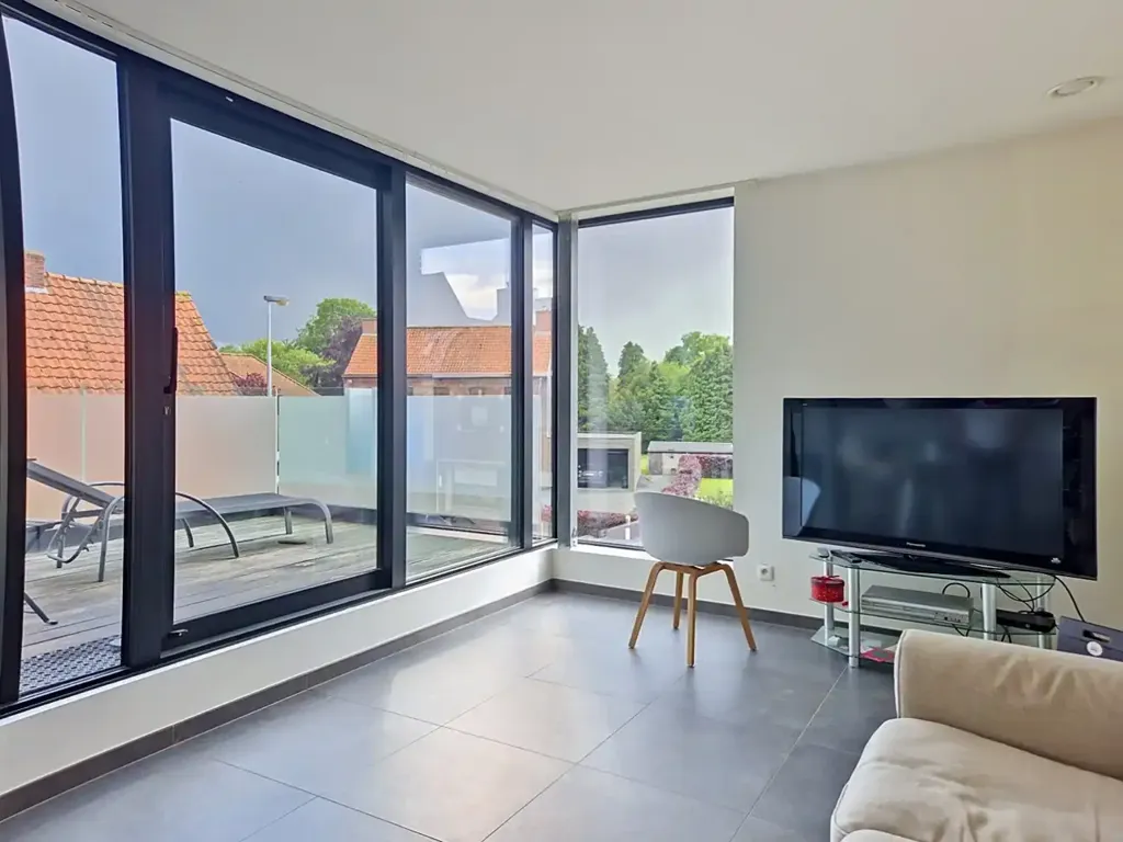 Séjour - Appartement Énergétique avec Garage à Ursel