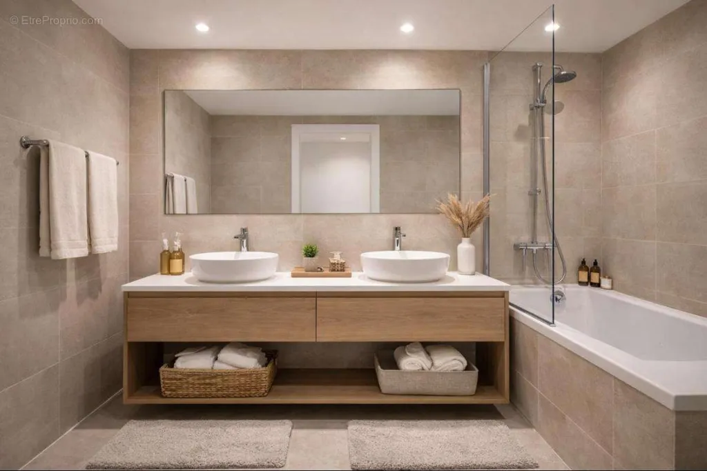 Salles de bain - T4 Apartment with Canal View in La Rochelle