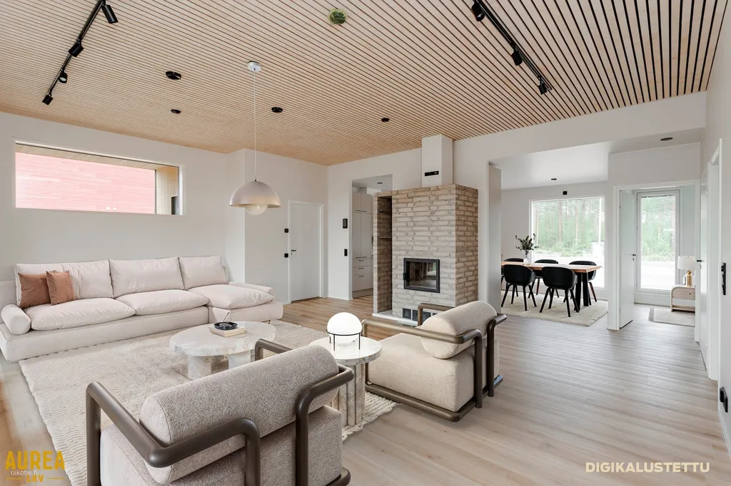 Séjour - Modern Bungalow with Sauna in Ritaharju