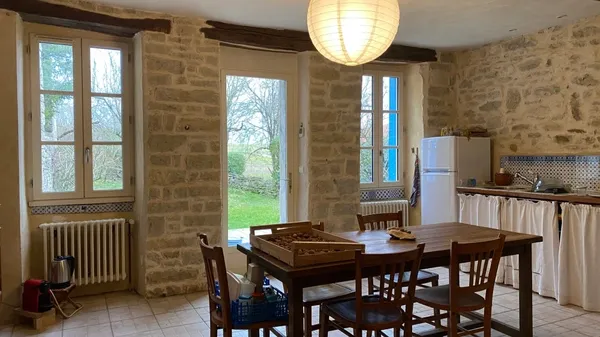 Cucina - Village House with Granges in Sarry