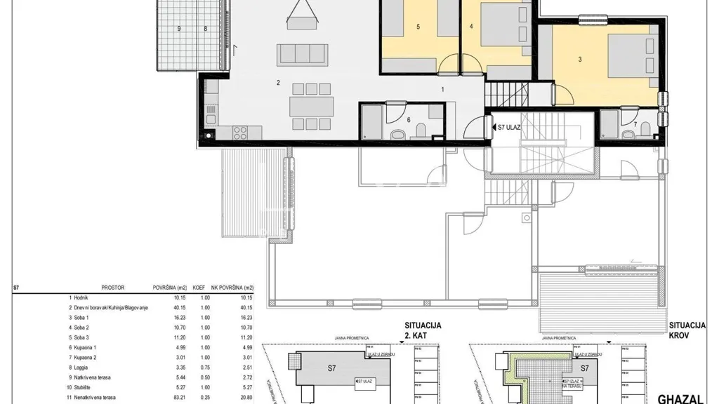 Planimetria - Luxury Penthouse with Sea View in Kolan