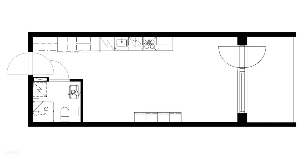 Planimetria - 1-Bedroom Flat with Terrace in Kerava Centre