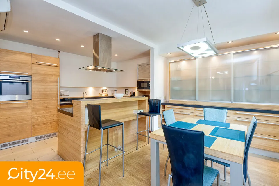 Cuisine - Two-Story Apartment with Terrace in Riga Centre