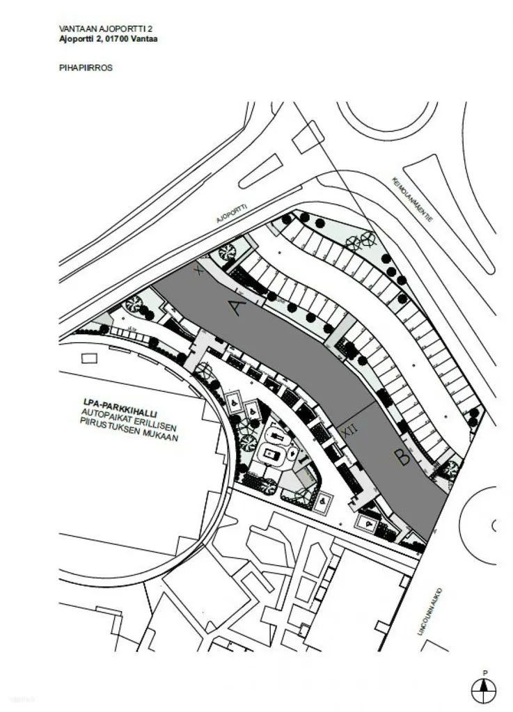 Floor Plan - Modern Flat with Balcony in Keimola, Vantaa
