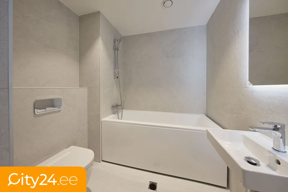 Bathrooms - Apartment with Sauna and Balcony in Kristiine