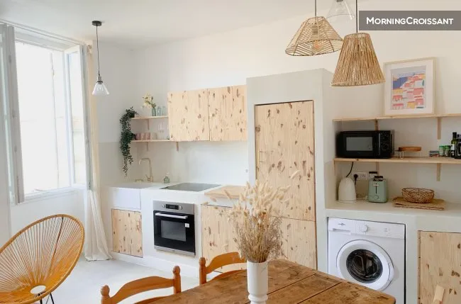 Cuisine - Appartement 2 Pièces avec Vue sur les Toits à Marseille