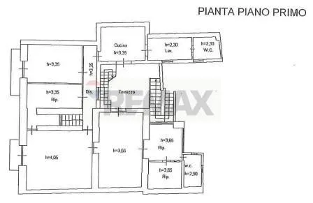Floor Plan - Independent Villa for Renovation in Acireale