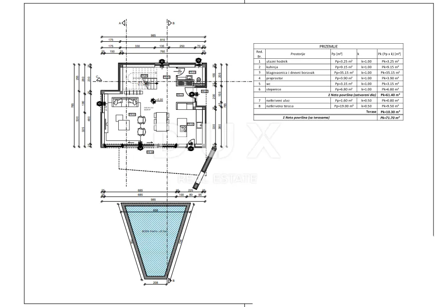 Plan - Plot with Sea View in Rabac, Istra