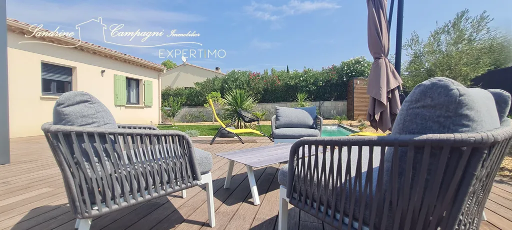 Terrasse - Villa T4 avec Piscine à Sablet