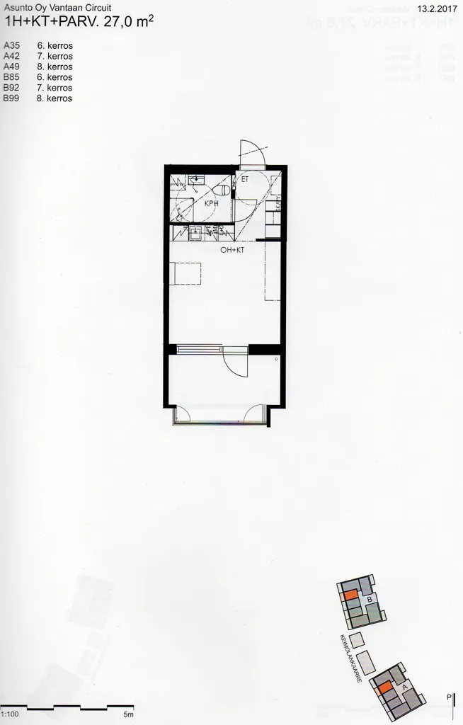 Planimetria - Spacious Loft with Large Balcony in Vantaa