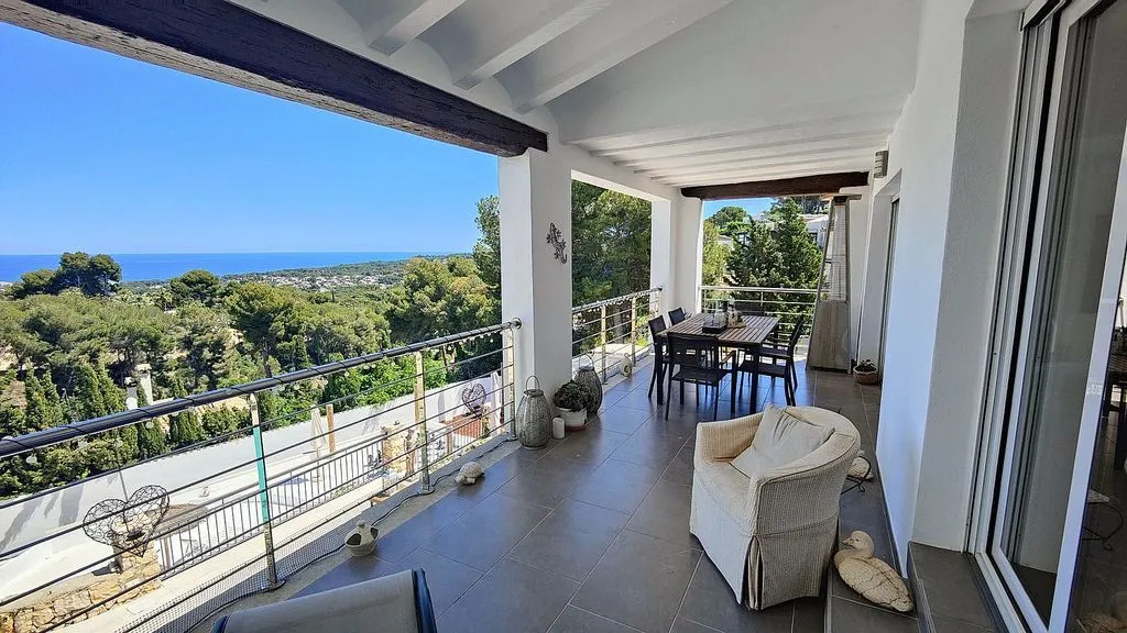 Terrass - Chalet with Sea View and Pool in Cap Martí